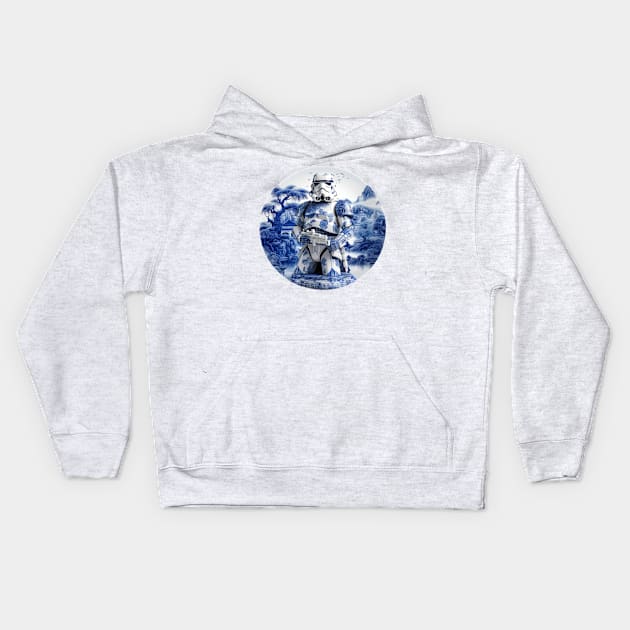 Blue China Storm Trooper Kids Hoodie by Tankuss 